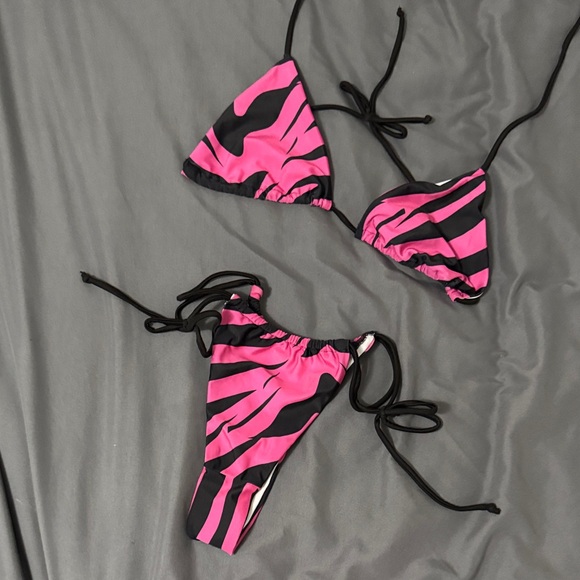 Oh Polly Other - Oh Polly Pink and Black Zebra Bikini